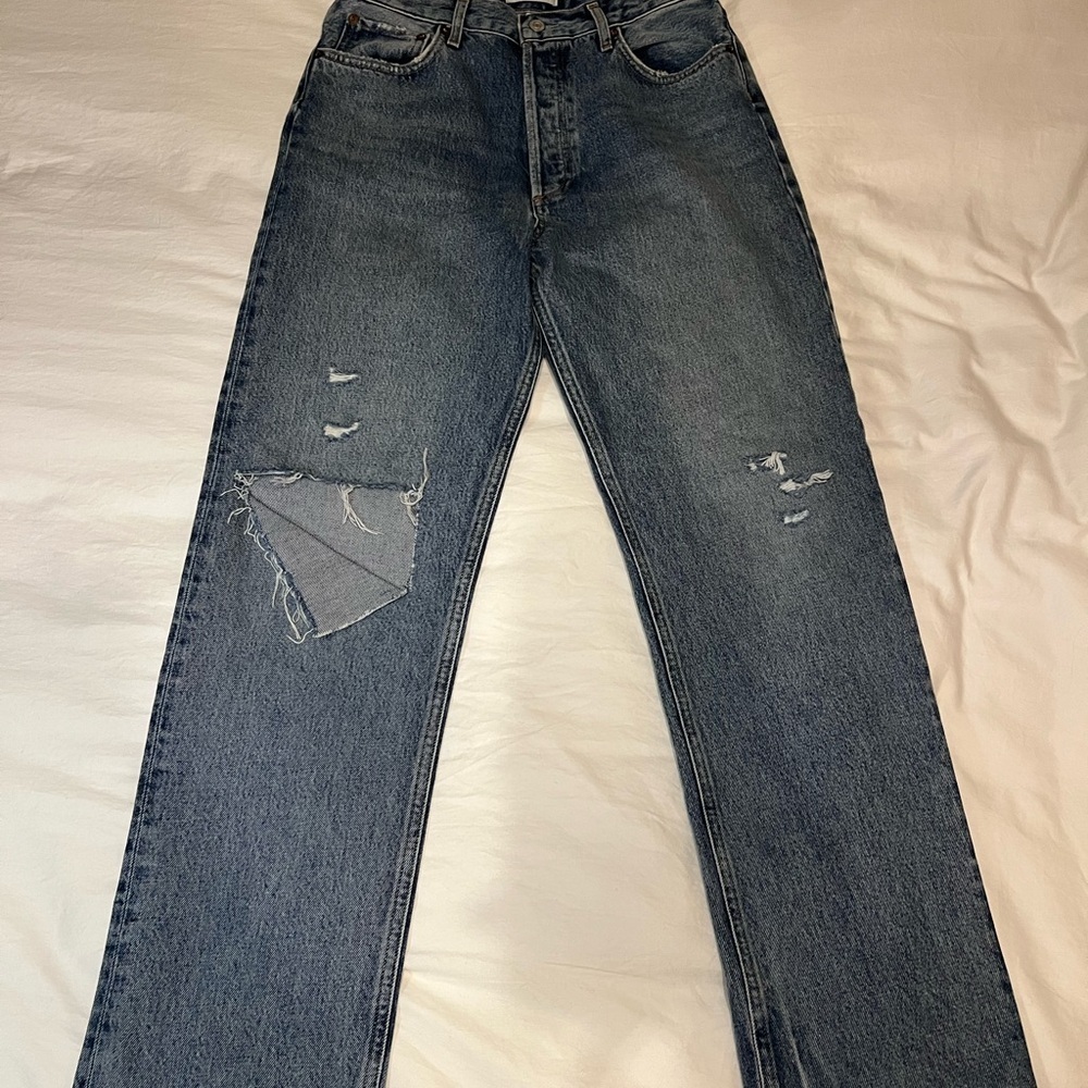 Agolde womens 90’s pinch waist Straight Blue Jeans